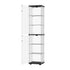 Glass Display Cabinet Black – 6‑Tier LED Light Showcase with Tempered Glass