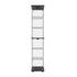 Glass Display Cabinet Black – 6‑Tier LED Light Showcase with Tempered Glass