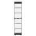 Glass Display Cabinet Black – 6‑Tier LED Light Showcase with Tempered Glass