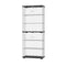 Glass Display Cabinet Black – 6‑Tier LED Showcase with Double Glass Doors