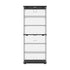 Glass Display Cabinet Black – 6‑Tier LED Showcase with Double Glass Doors
