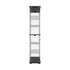 Glass Display Cabinet Black – 6‑Tier LED Showcase with Double Glass Doors