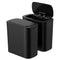 2‑Pack Motion Sensor Bins – 11L Touchless Slim Trash Cans, Black