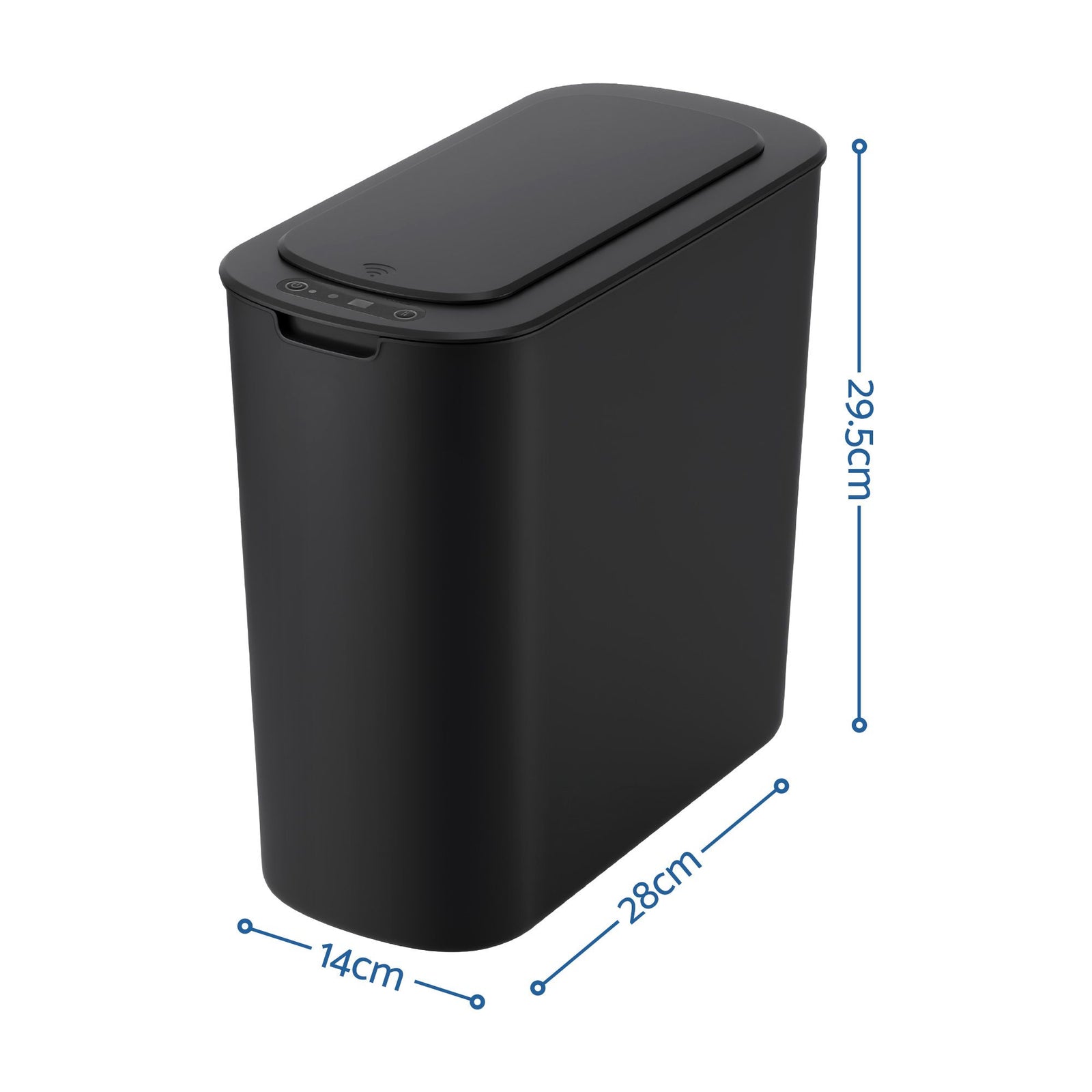 2‑Pack Motion Sensor Bins – 11L Touchless Slim Trash Cans, Black