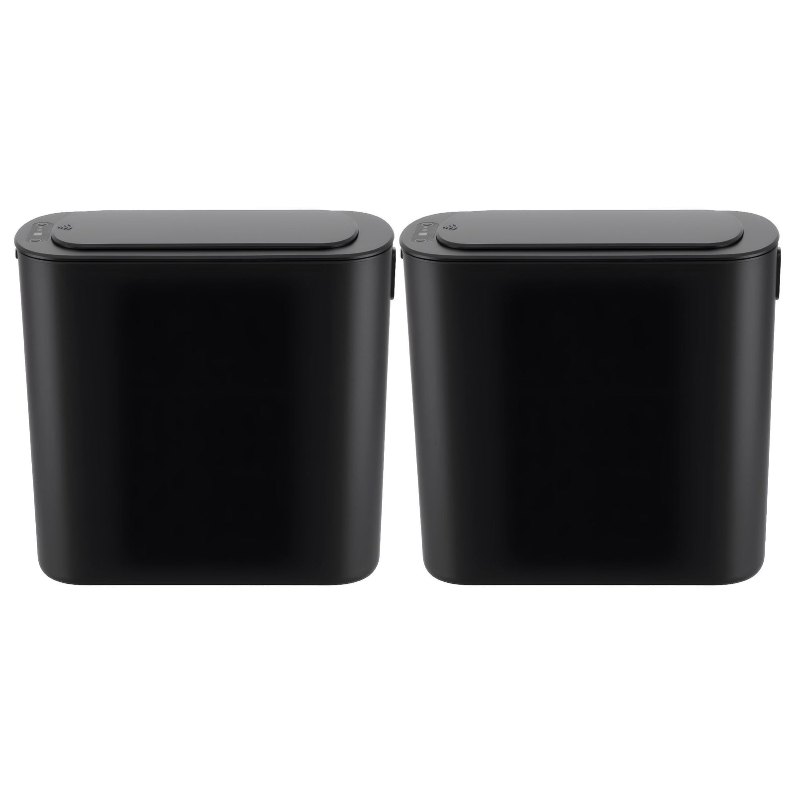 2‑Pack Motion Sensor Bins – 11L Touchless Slim Trash Cans, Black
