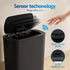 2‑Pack Motion Sensor Bins – 11L Touchless Slim Trash Cans, Black