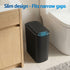 2‑Pack Motion Sensor Bins – 11L Touchless Slim Trash Cans, Black