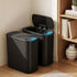 2‑Pack Motion Sensor Bins – 11L Touchless Slim Trash Cans, Black