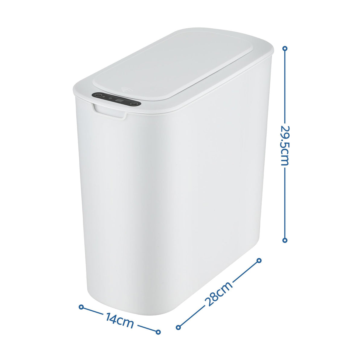 Devanti 11L Motion Sensor Bin Touchless Kitchen Rubbish Bin Slim Automatic White