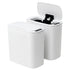 2‑Pack Motion Sensor Bins – 11L Touchless Slim Trash Cans, White