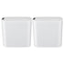2‑Pack Motion Sensor Bins – 11L Touchless Slim Trash Cans, White