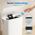 2‑Pack Motion Sensor Bins – 11L Touchless Slim Trash Cans, White