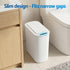2‑Pack Motion Sensor Bins – 11L Touchless Slim Trash Cans, White