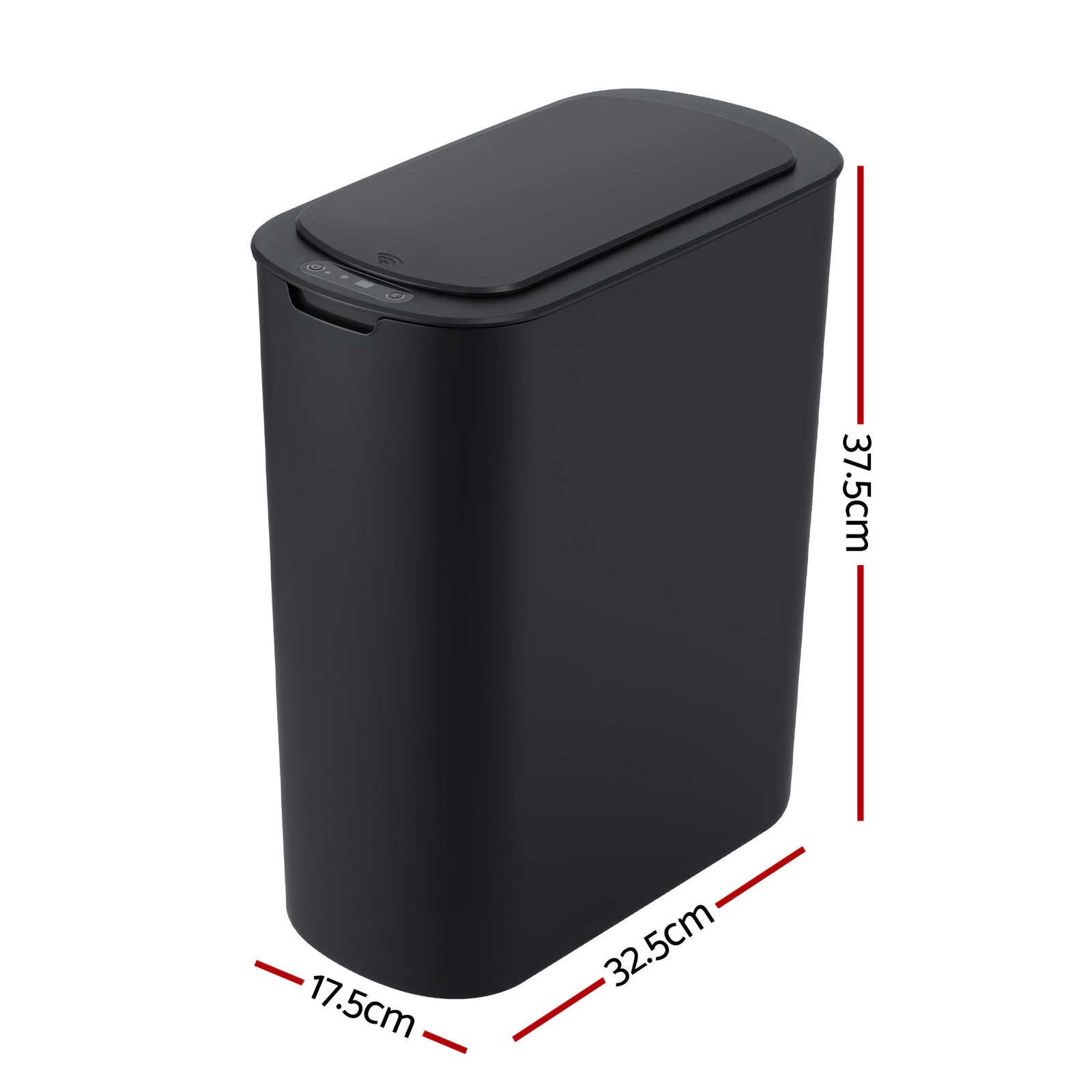 Automatic Trash Bin with Lid 25L Motion Sensor Kitchen Bin Touchless Garbage Can Plastic Slim Rubbish Bin with Liner Holder for Kitchen, Home, Office, Black