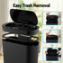Automatic Trash Bin with Lid 25L Motion Sensor Kitchen Bin Touchless Garbage Can Plastic Slim Rubbish Bin with Liner Holder for Kitchen, Home, Office, Black