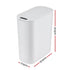 Devanti Automatic Trash Bin with Lid 21L Motion Sensor Kitchen Bin Touchless Garbage Can Plastic Slim Rubbish Bin with Liner Holder for Kitchen, Home, Office, White