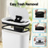 Devanti Automatic Trash Bin with Lid 21L Motion Sensor Kitchen Bin Touchless Garbage Can Plastic Slim Rubbish Bin with Liner Holder for Kitchen, Home, Office, White