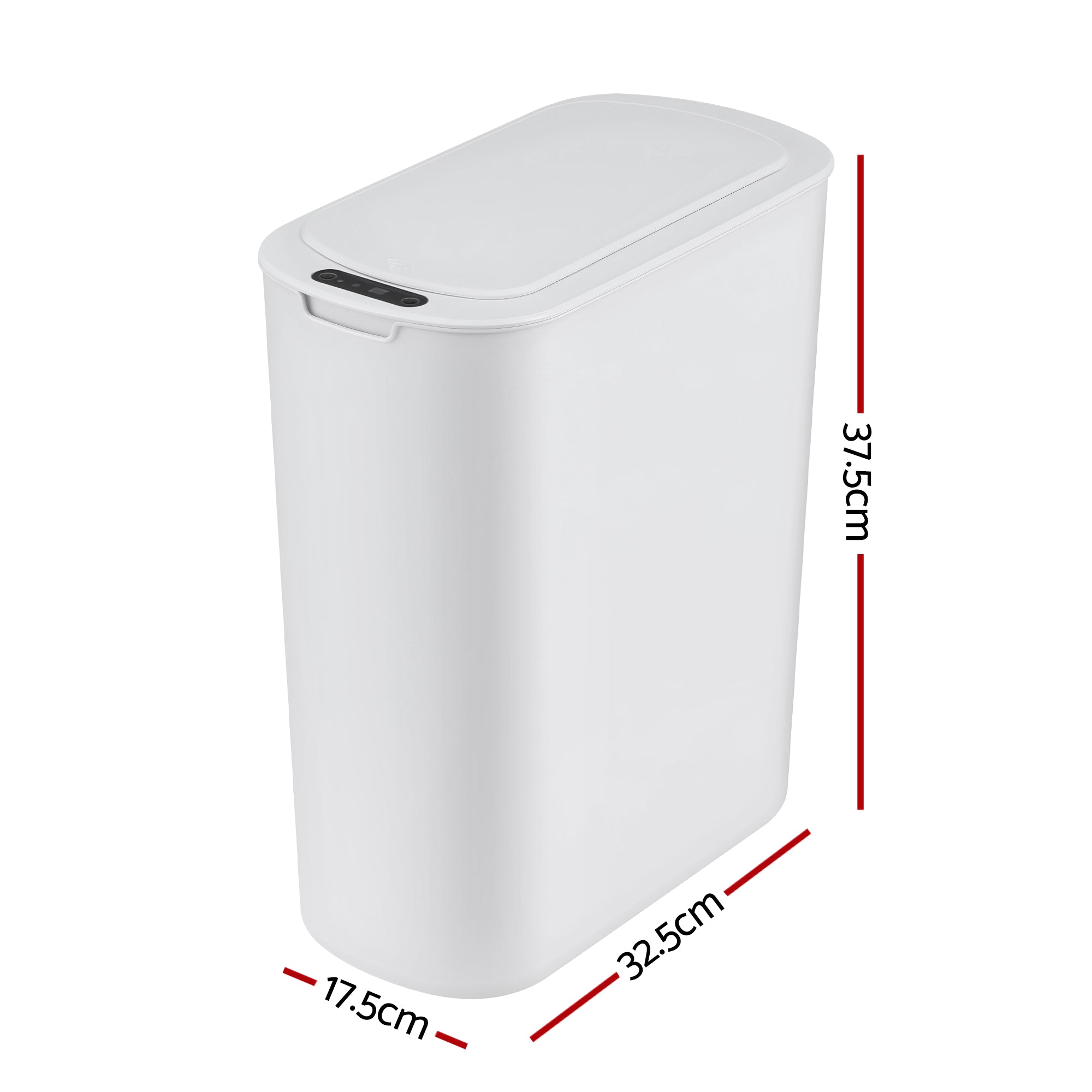 Automatic Trash Bin with Lid 25L Motion Sensor Kitchen Bin Touchless Garbage Can Plastic Slim Rubbish Bin with Liner Holder for Kitchen, Home, Office, White