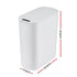 Automatic Trash Bin with Lid 25L Motion Sensor Kitchen Bin Touchless Garbage Can Plastic Slim Rubbish Bin with Liner Holder for Kitchen, Home, Office, White