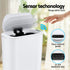 Automatic Trash Bin with Lid 25L Motion Sensor Kitchen Bin Touchless Garbage Can Plastic Slim Rubbish Bin with Liner Holder for Kitchen, Home, Office, White