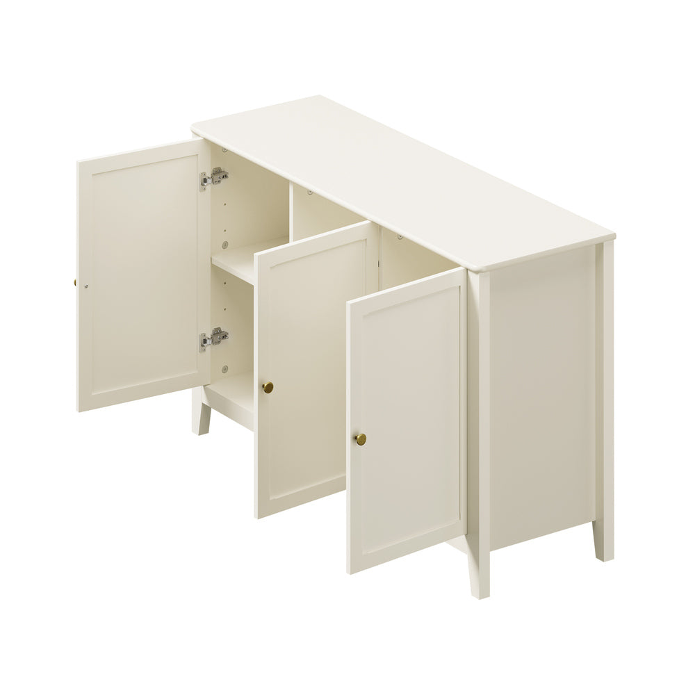 Oikiture 3 Door Buffet Sideboard Cabinet Table 120cm
