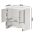 Oikiture Buffet Sideboard Storage Cabinet 2 Doors Cupboard White