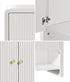 Oikiture Buffet Sideboard Storage Cabinet 2 Doors Cupboard White
