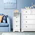 Oikiture 2x Chest of Drawers Storage Cabinet Dresser Tallboy Hamptons