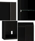 Wall Mounted Display Cabinet LED High Gloss Cupboard Black