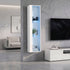 2PCS LED Display Cabinet Wall Mounted Storage Cupboard White