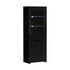 Display Cabinet Black – High Gloss Cupboard with LED & Glass Shelves