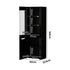 Oikiture 2x LED Cabinet Tall Sideboard High Gloss Cupboard Black