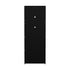 Oikiture 2x LED Cabinet Tall Sideboard High Gloss Cupboard Black