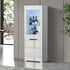 Display Cabinet White – High Gloss Cupboard with LED & Glass Shelves