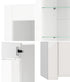 Display Cabinet White – High Gloss Cupboard with LED & Glass Shelves