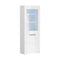 Oikiture 2x LED Cabinet Tall Sideboard High Gloss Cupboard White