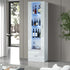 Buffet Sideboard LED High Gloss Glass Door White