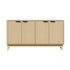 Oikiture Buffet Sideboard Storage Cabinet 4 Doors Cupboard Natural