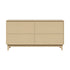 Oikiture Buffet Sideboard Storage Cabinet 4 Doors Cupboard Natural