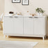 Oikiture Buffet Sideboard Storage Cabinet 4 Doors Cupboard White