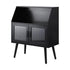 Sideboard with Open Shelf and Glass Doors