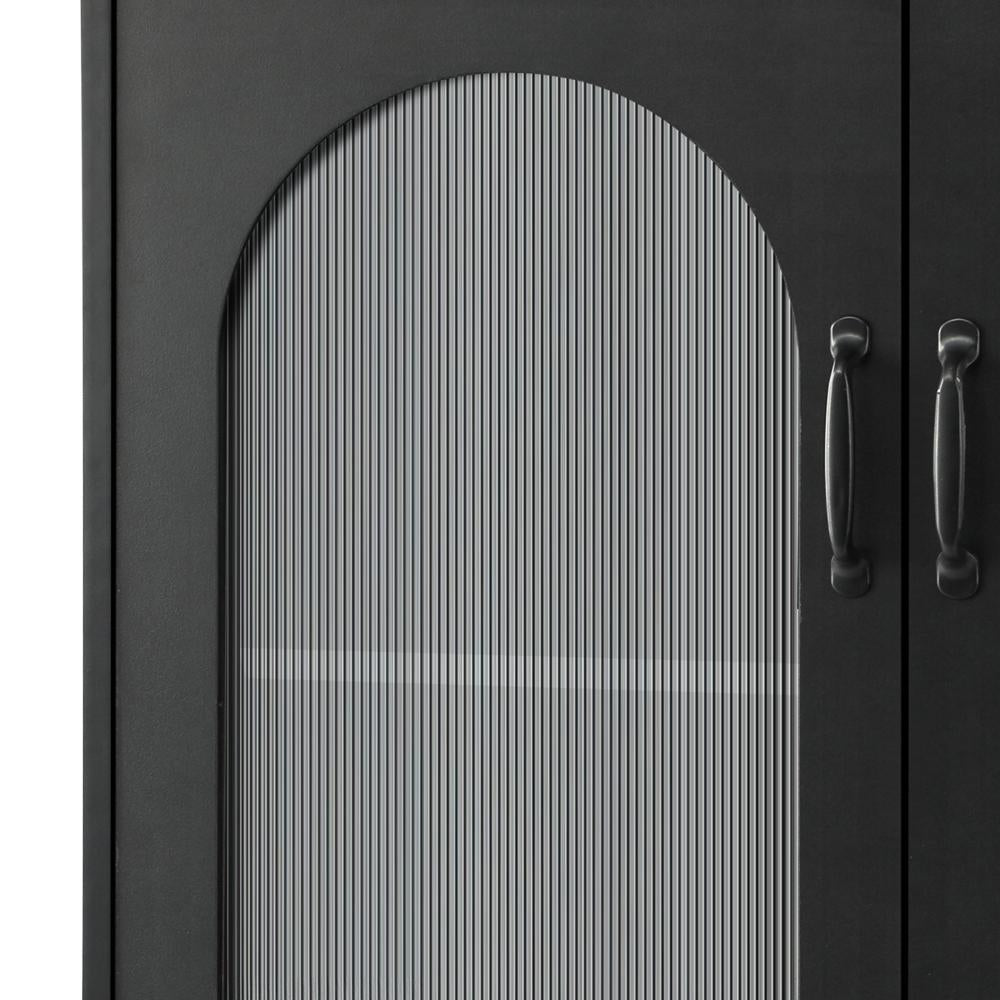 Sideboard with Pull Up Drawers and Glass Doors