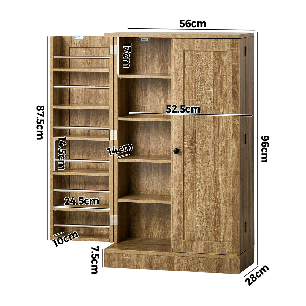 Sideboard Cabinet 2 Door Cupboard Kitchen Storage Natural
