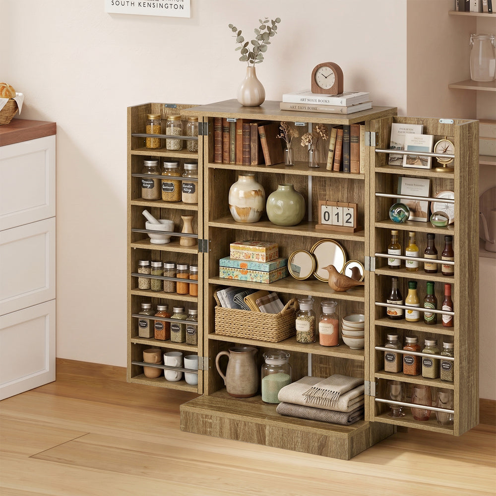 Sideboard Cabinet 2 Door Cupboard Kitchen Storage Natural