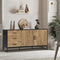 Buffet Sideboard Cabinet 3 Drawers 2 Door Storage Cupboard Black