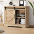 Buffet Sideboard Cabinet Pantry Storage Cupboard Sliding Door Natural
