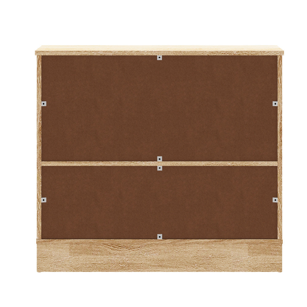 Buffet Sideboard Cabinet Pantry Storage Cupboard Sliding Door Natural