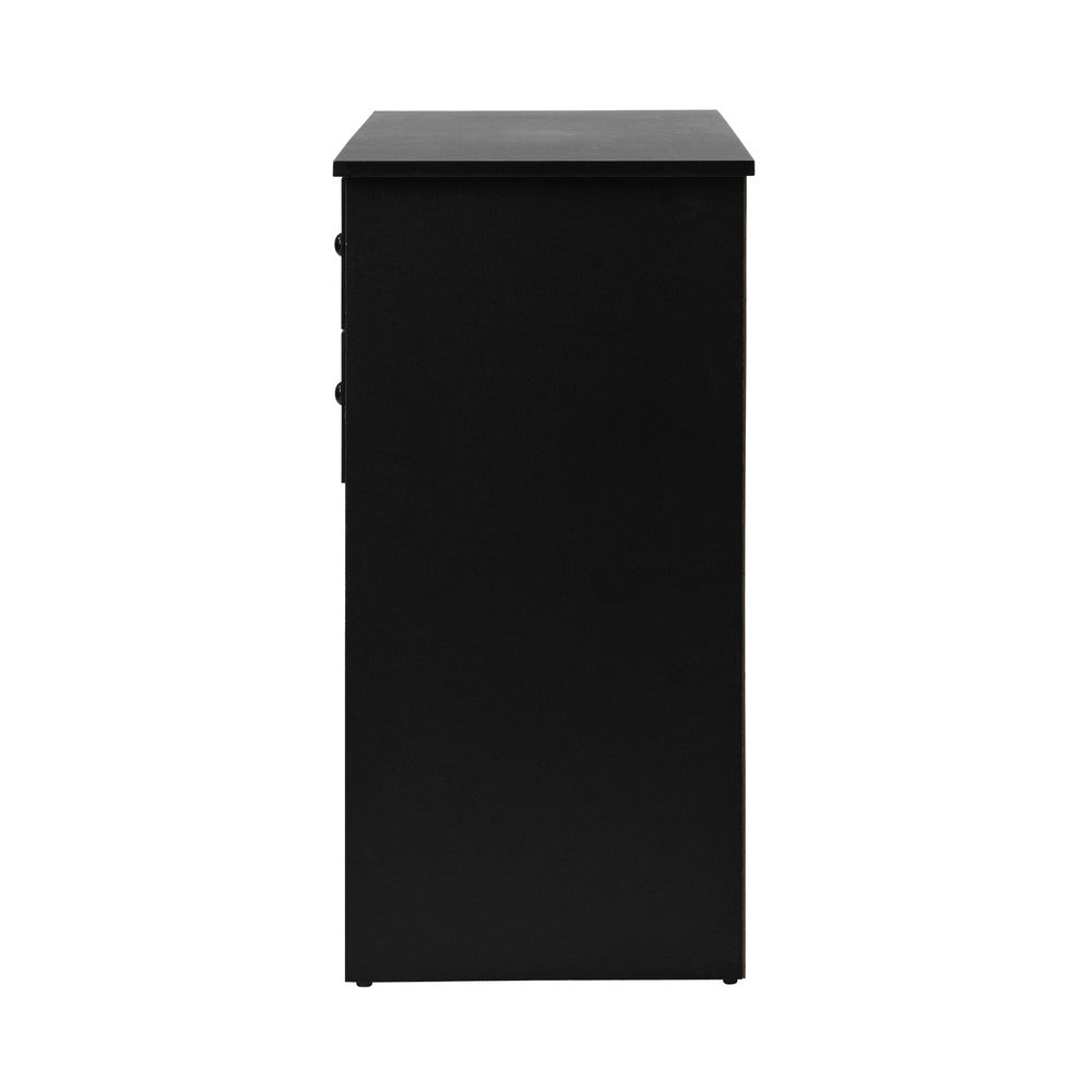 Buffet Sideboard Kitchen Hallway Drawers Table Black