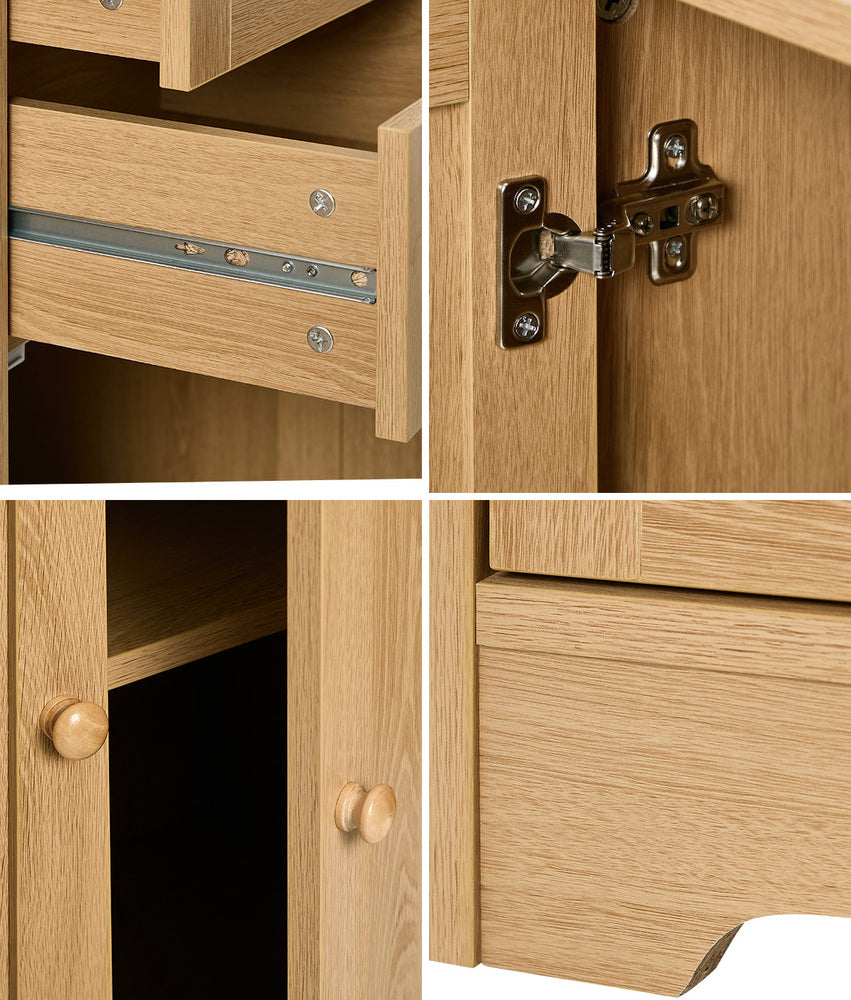 Buffet Sideboard Storage Cabinet Hallway Cupboard Natural