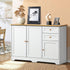 Sideboard with 2 Drawers and 2 Cabinet White&Wood